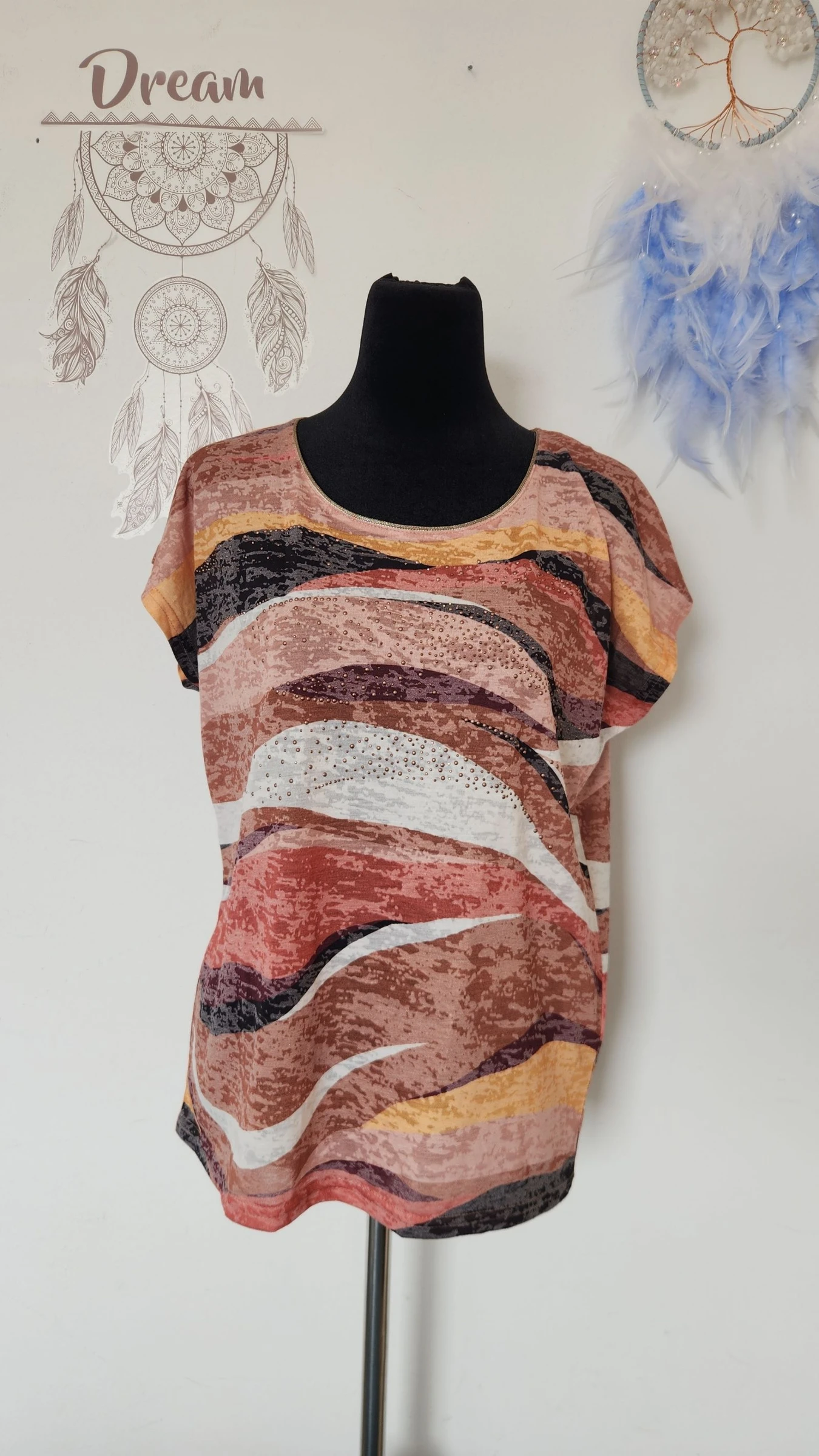 T-shirt fluide imprimé ●Taille S/M●🌸